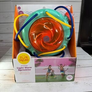 Sun Squad Water Sprinkler Wiggle Tubes‎ Light Show Outdoor Toy NEW